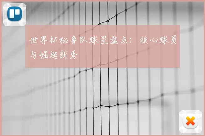 世界杯秘鲁队球星盘点:核心球员与崛起新秀